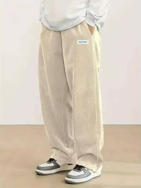 Men's Casual Corduroy Straight Leg Pants | Multi-Functional Travel Wear