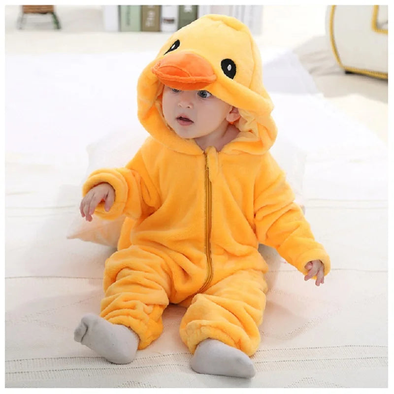 Cozy Baby Rompers | Adorable Winter Hooded Jumpsuits for Kids