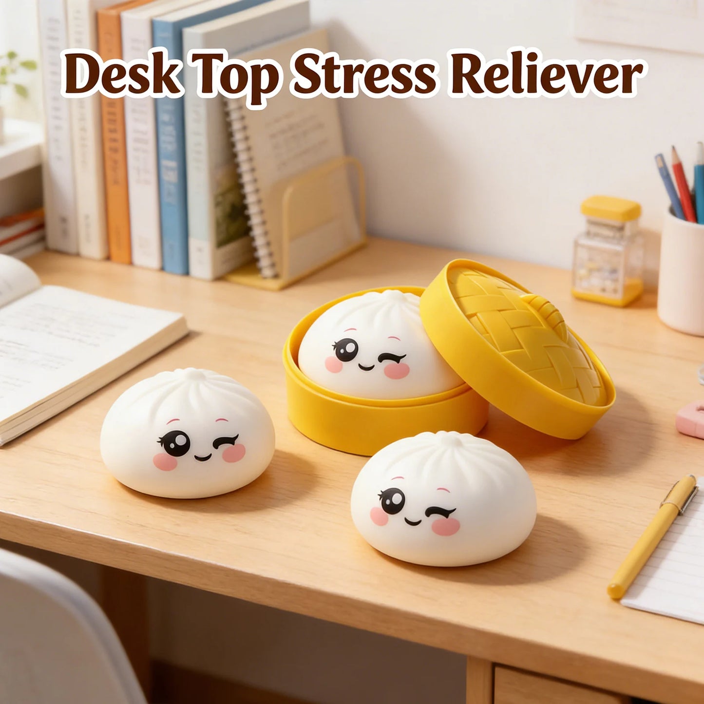 Colorful Simulated Dumpling Stress Ball Relaxing Relieving Anxiety Antistress Enhancing Happiness Rebound Stress Reliever Toy
