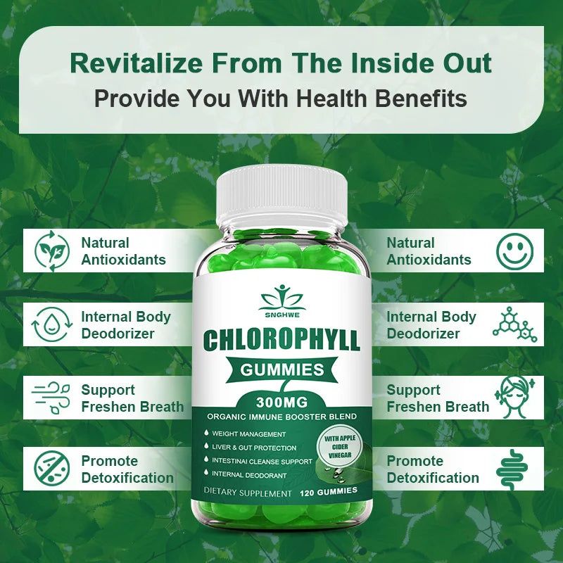 Chlorophyll Gummies with Vitamins | Energy & Immune Support