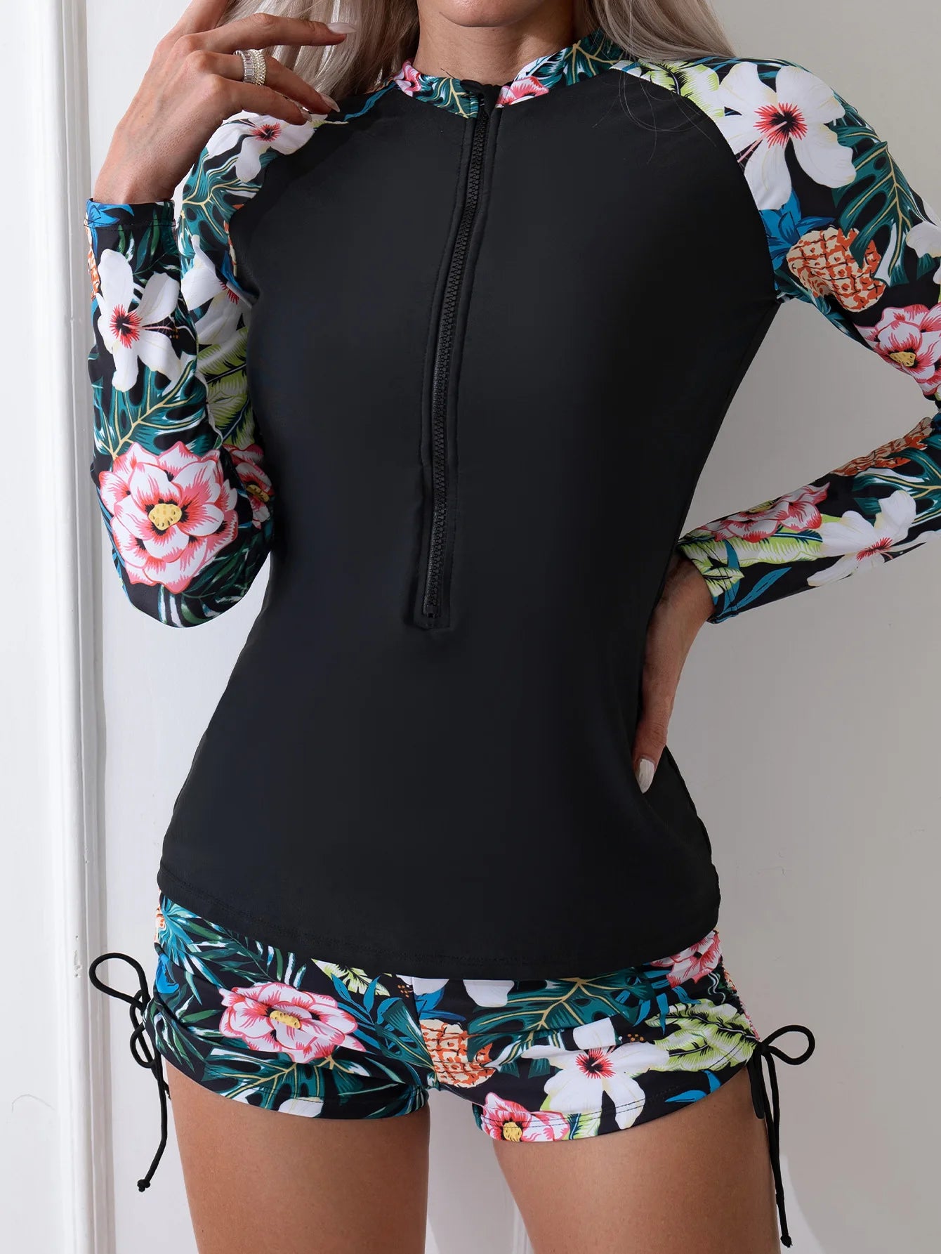 Women's Long Sleeve Swimwear | Stylish Two-Piece Tankini Set