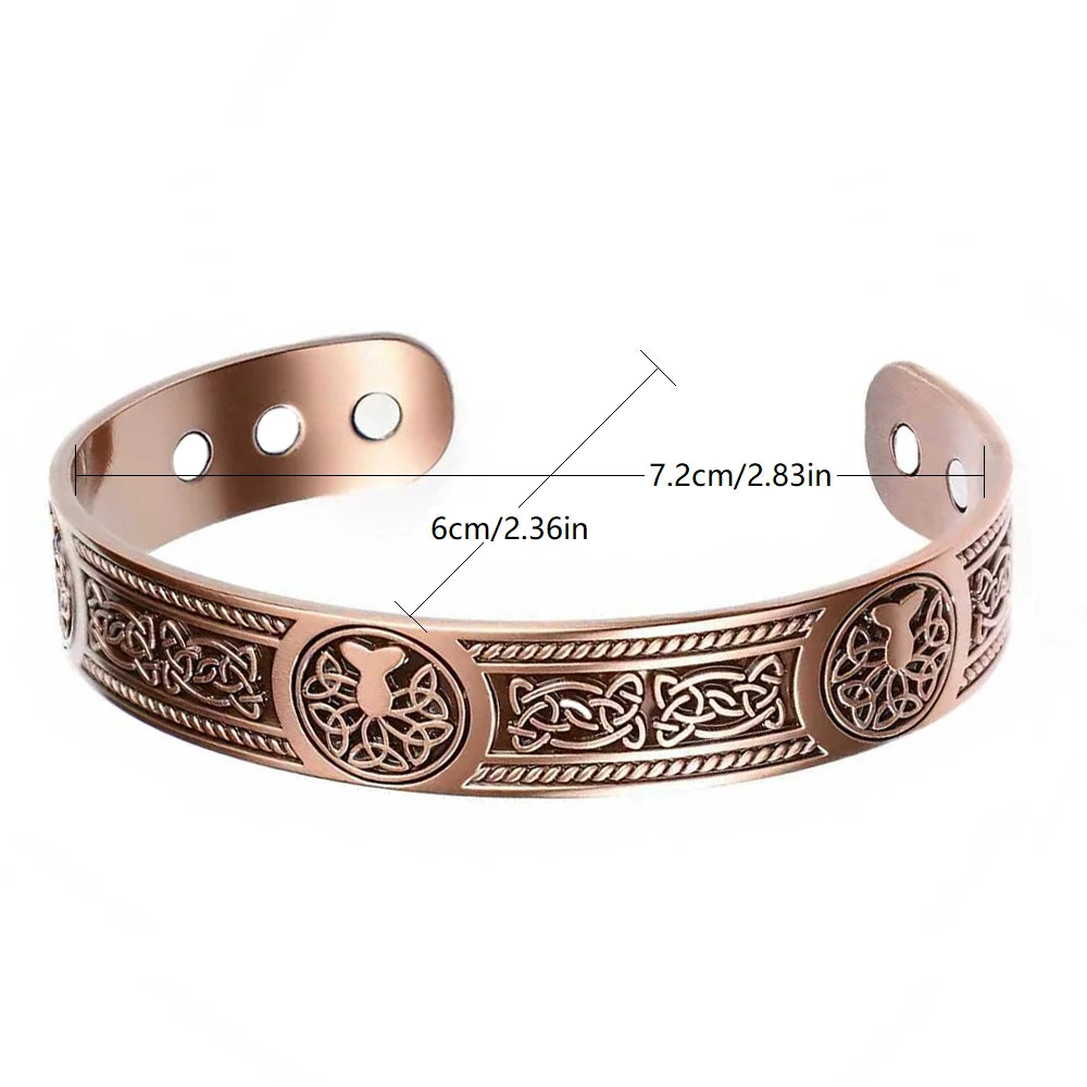 Unisex Vintage Healing Jewelry | Celtic Knot Magnetic Bracelet Set