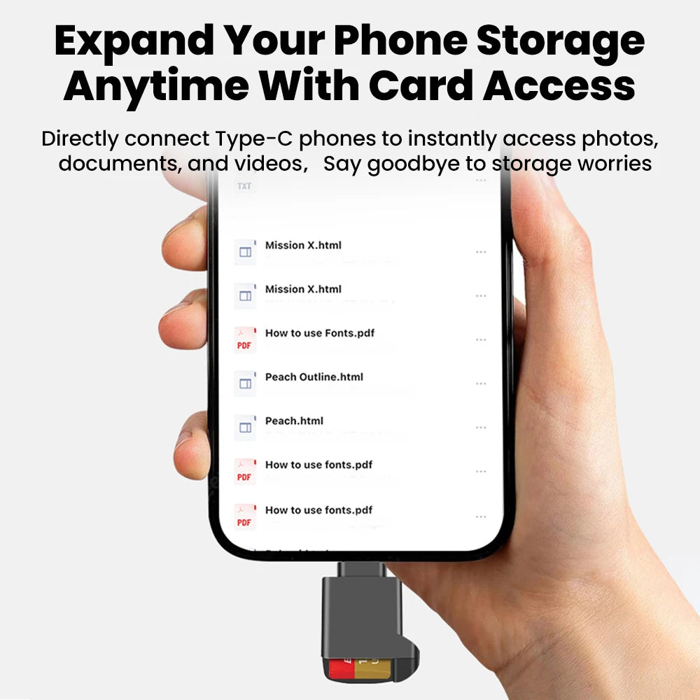 Type-C Mini TF Card Reader | Versatile External Storage Solution
