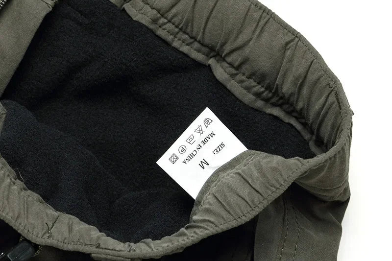 Men's Winter Fleece Cargo Pants | Warm & Casual Outdoor Trousers