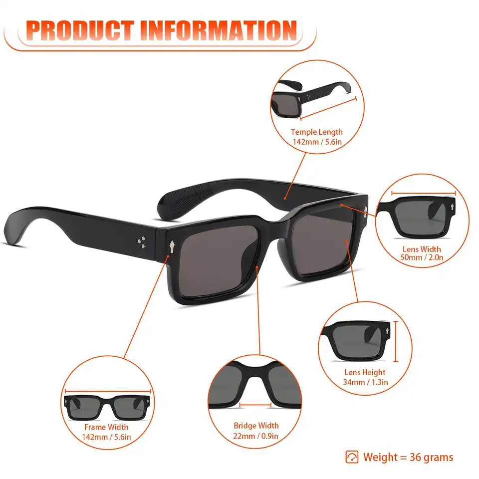 Stylish Rivet Sunglasses | Retro UV400 Eyewear for Everyone