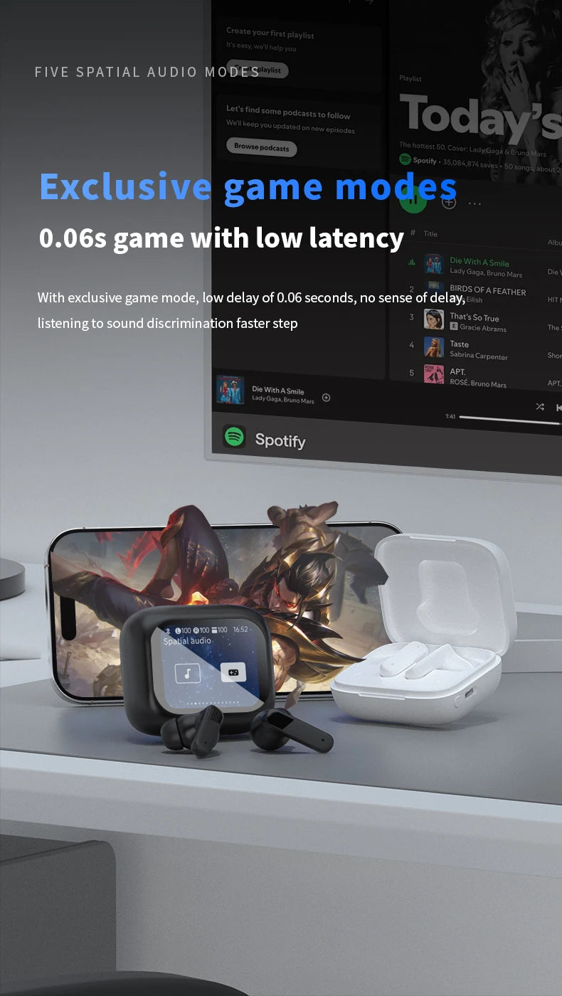 AI Translation Bluetooth Earbuds | HiFi Sound & Long Battery Life