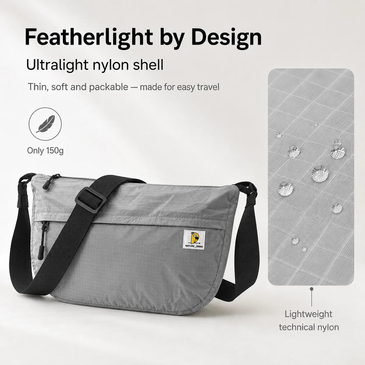 Ultralight Waterproof Crossbody Sling Bag for Travel & Daily Use