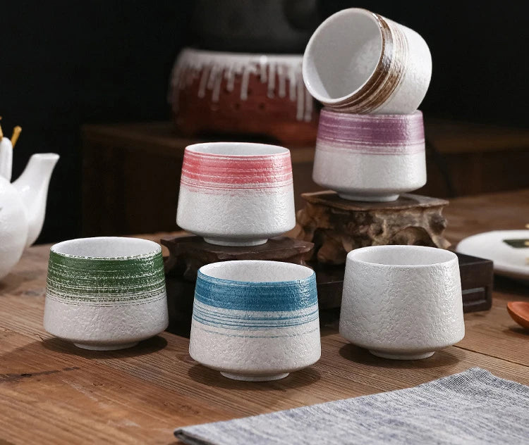 Tazas de café vintage de cerámica estilo japonés | Vajilla elegante