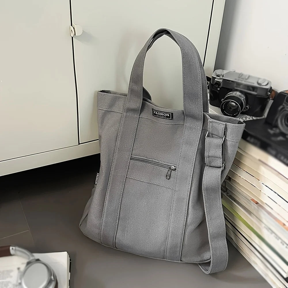 Unisex Korean Retro Canvas Shoulder Bag | Stylish Crossbody Tote