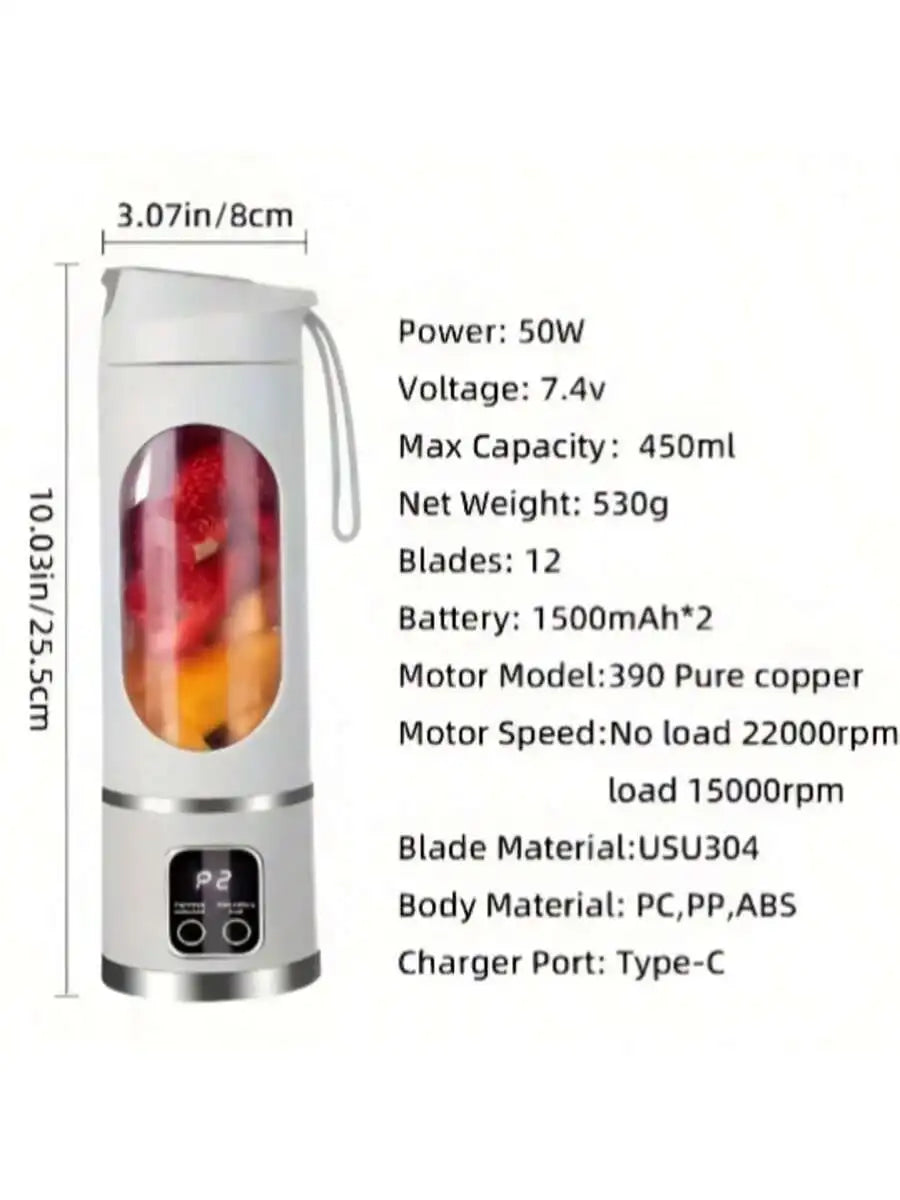 Portable USB Mini Blender | 3 Modes, Easy to Clean & Juice
