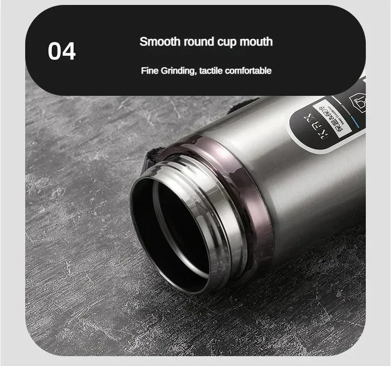 Stainless Steel Vacuum Flask with LED Temperature Display | 500ML-1L