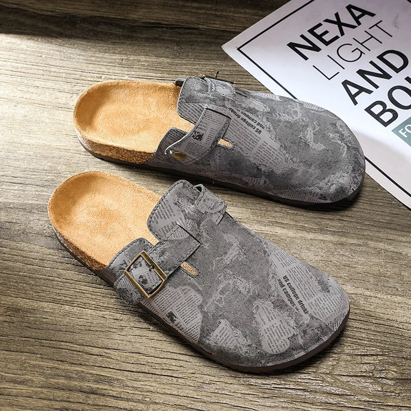Men's Suede Mules Slippers | Comfortable Clogs with Arch Support