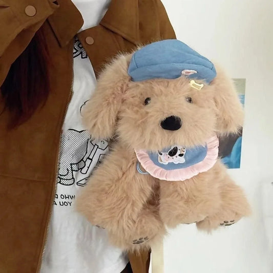 Mochila de peluche linda Kawaii con diseño de cachorro | Mochila suave de gran capacidad