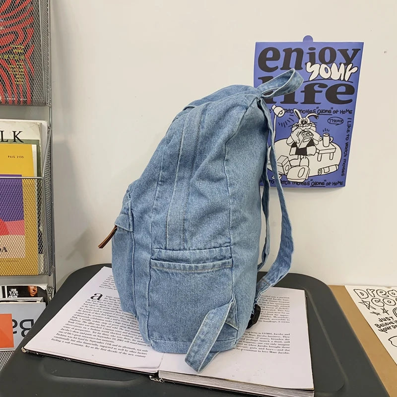 Trendy Denim Backpack for Students | Durable & Stylish Design