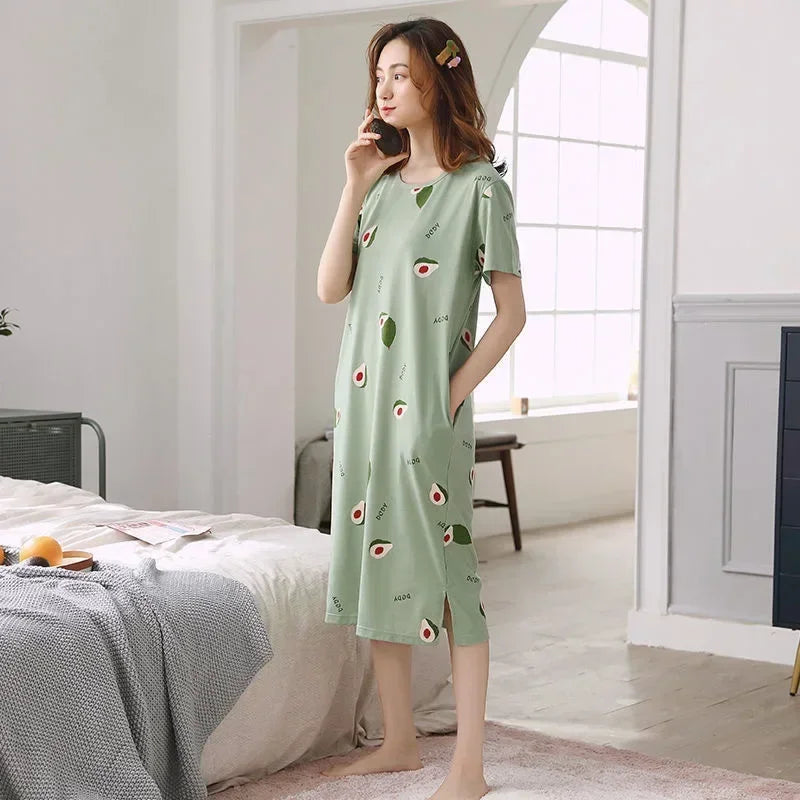 Cute Women's Short Sleeve Nightgown | Plus Size Sleepwear