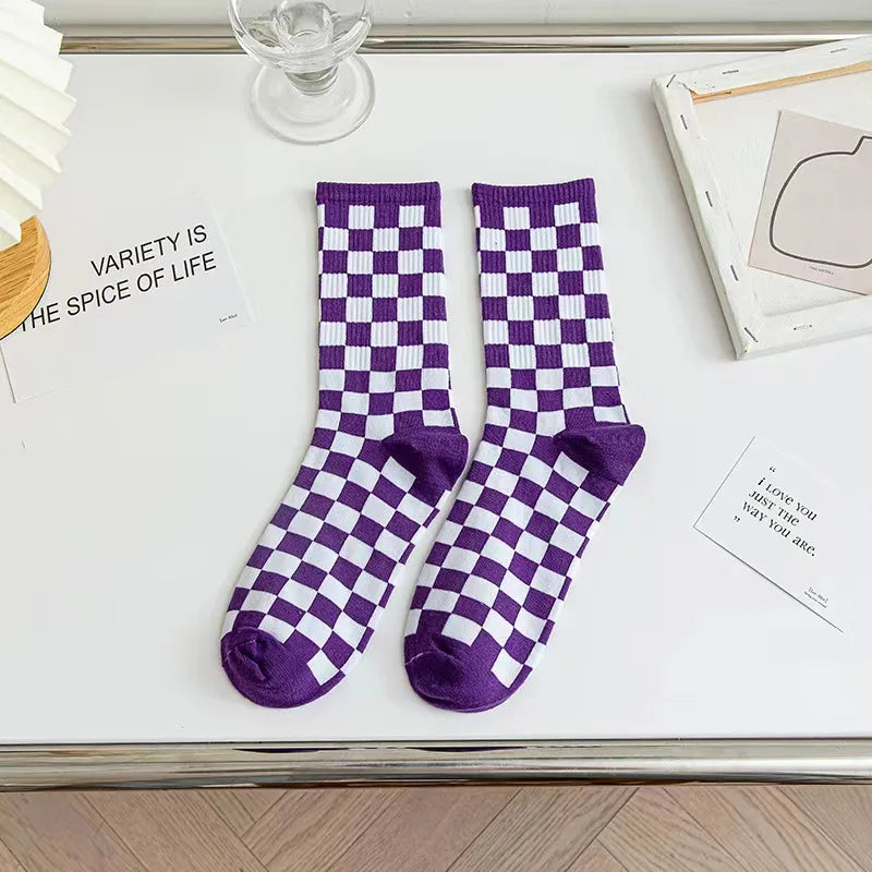 Unisex Checkboard Fashion Socks | Trendy Streetwear Essentials