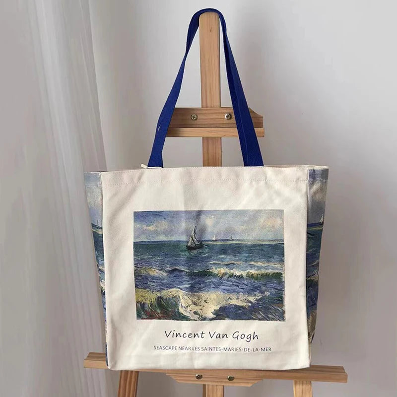 Vintage Canvas Shoulder Bag | Stylish Casual Tote for Women