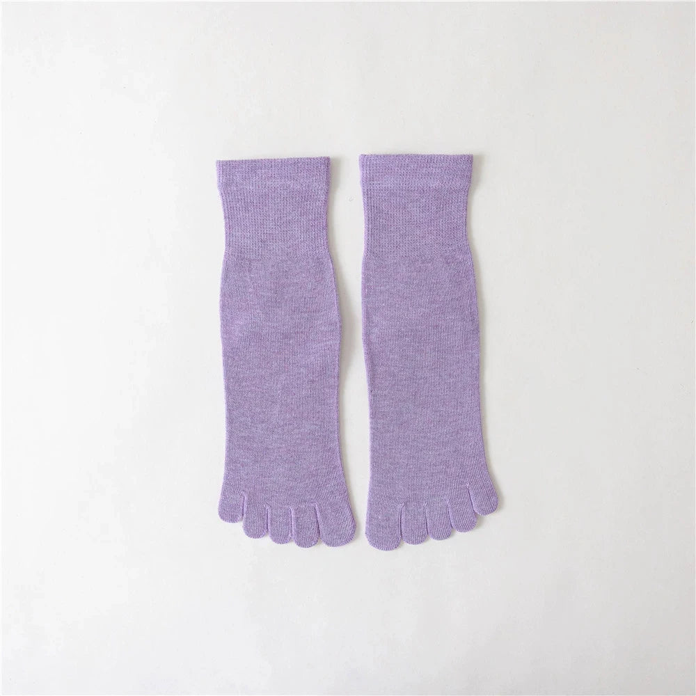 Compression Yoga Five Finger Socks for Women | Non-Slip Fitness Gear