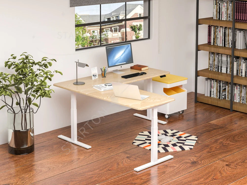 Height Adjustable Ergonomic Electric L Shaped Standing Desk