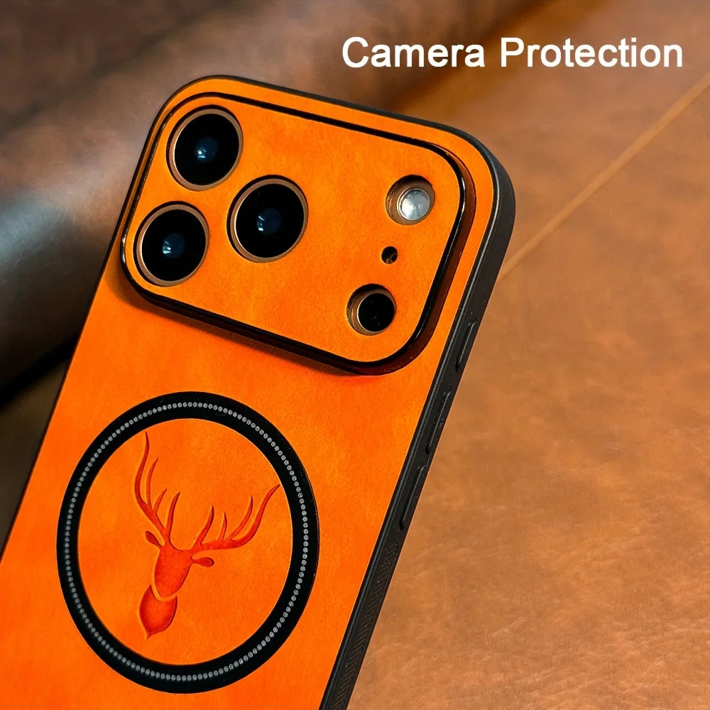 Luxury PU Leather Deer Case for Multiple iPhone Models