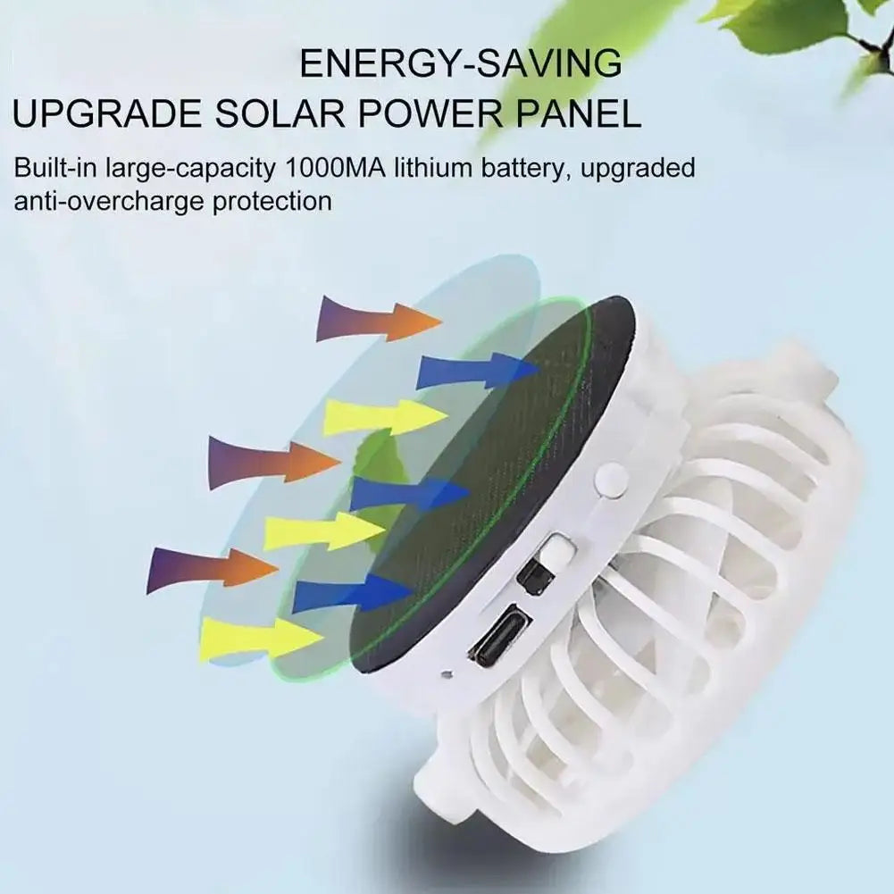 Breathable Summer Mesh Baseball Hat with Solar Fan & UV Protection