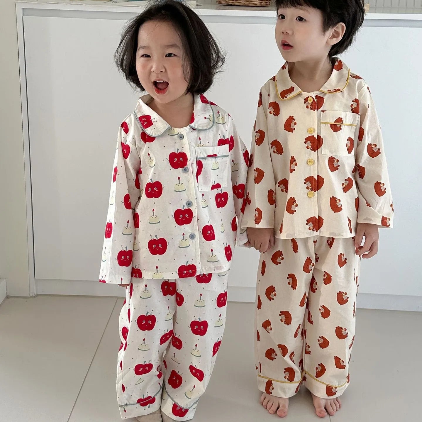 Spring Children's Cartoon Homewear Outfits | Cute Pajamas Set