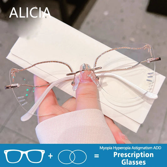 Stylish Rimless Women's Optical Prescription Glasses | 2026 Trends