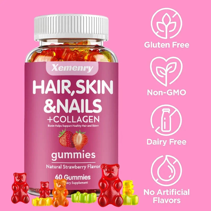 Hair, Skin & Nails Gummies | Biotin Supplements for Wellness