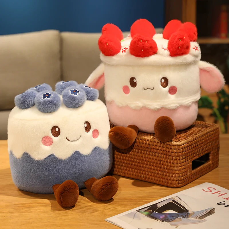 Kawaii Strawberry Food Doll Throw Pillow | Perfect Gift Idea