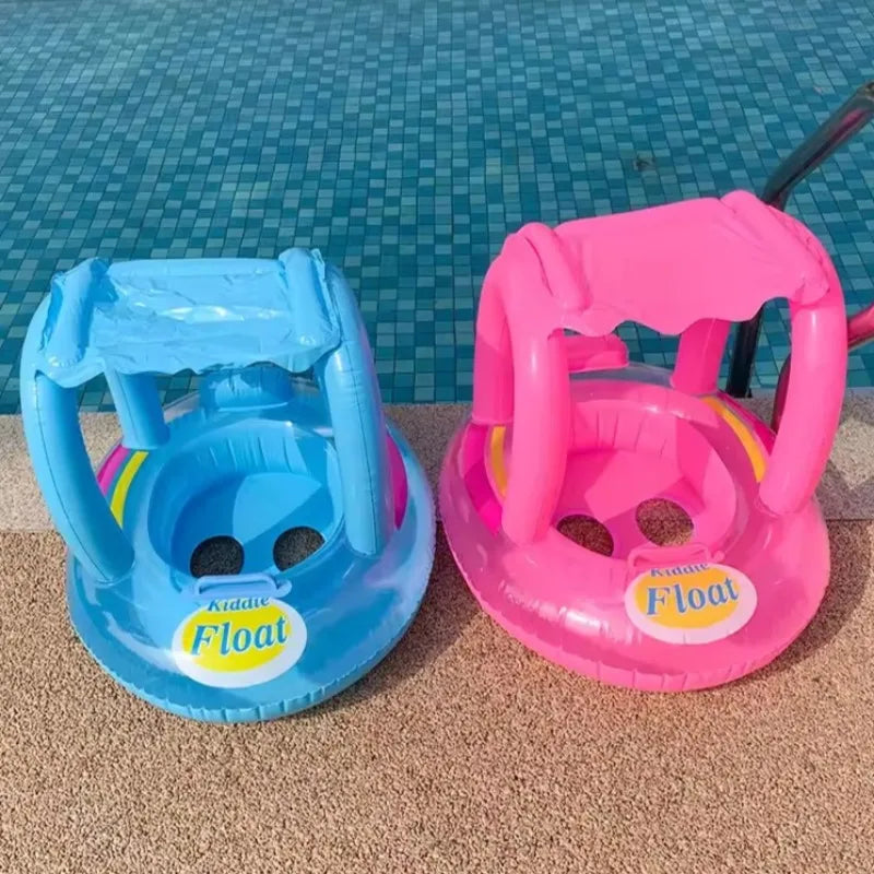 Baby Summer Swimming Ring with Sunshade | Inflatable Pool Toy