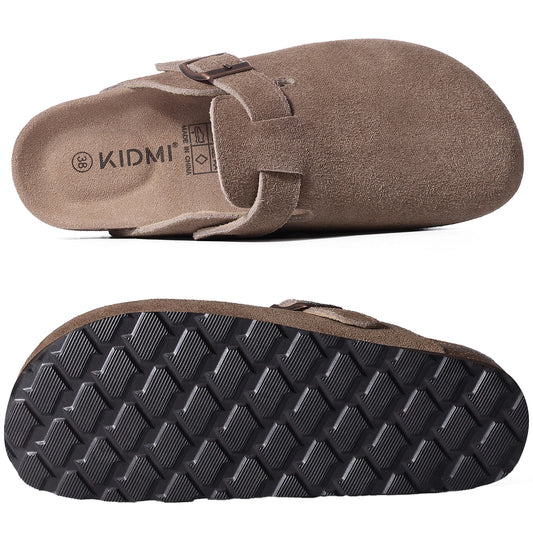 Comfortable Suede Clogs with Arch Support for All-Day Wear