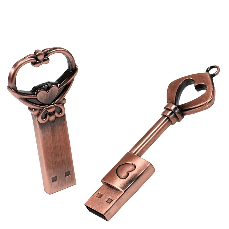 Creative Metal Love Heart USB Flash Drive | Stylish Memory Stick