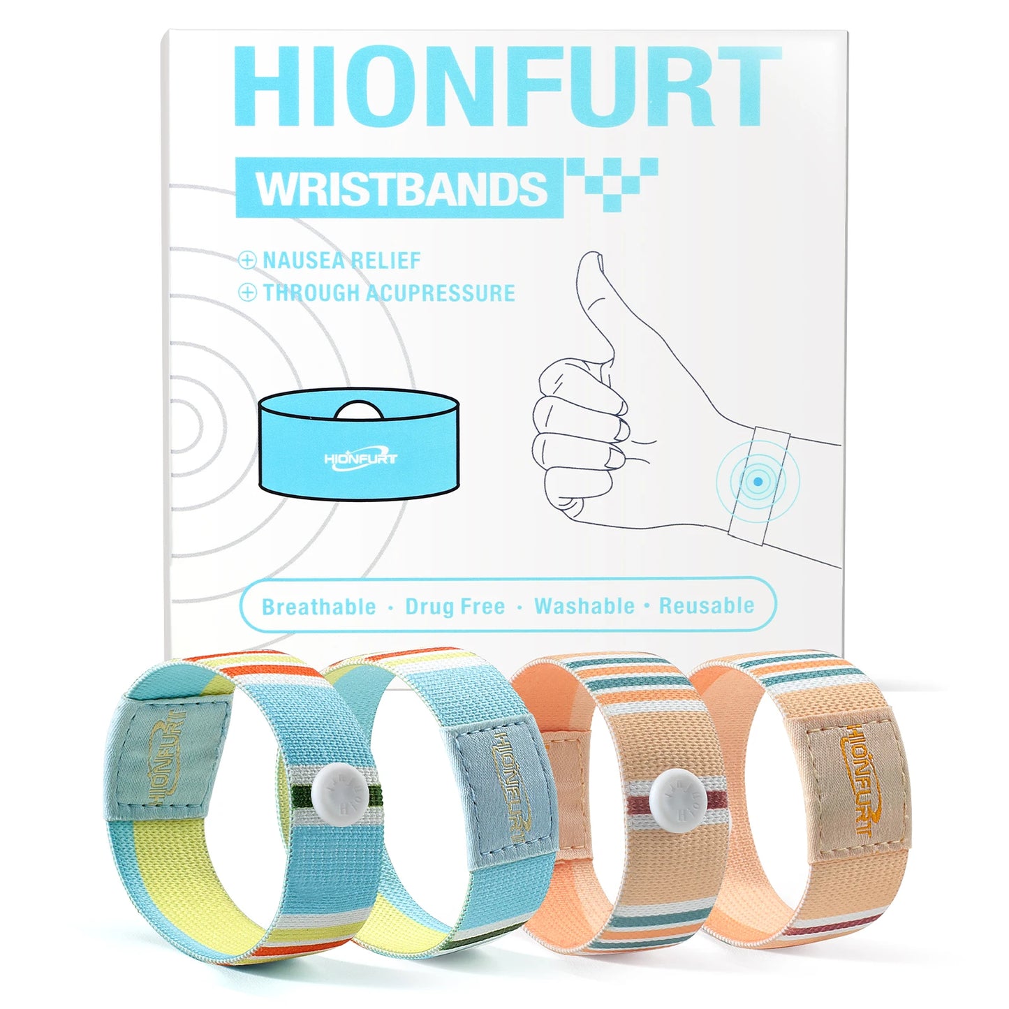 Acupressure Wristbands for Motion & Morning Sickness Relief
