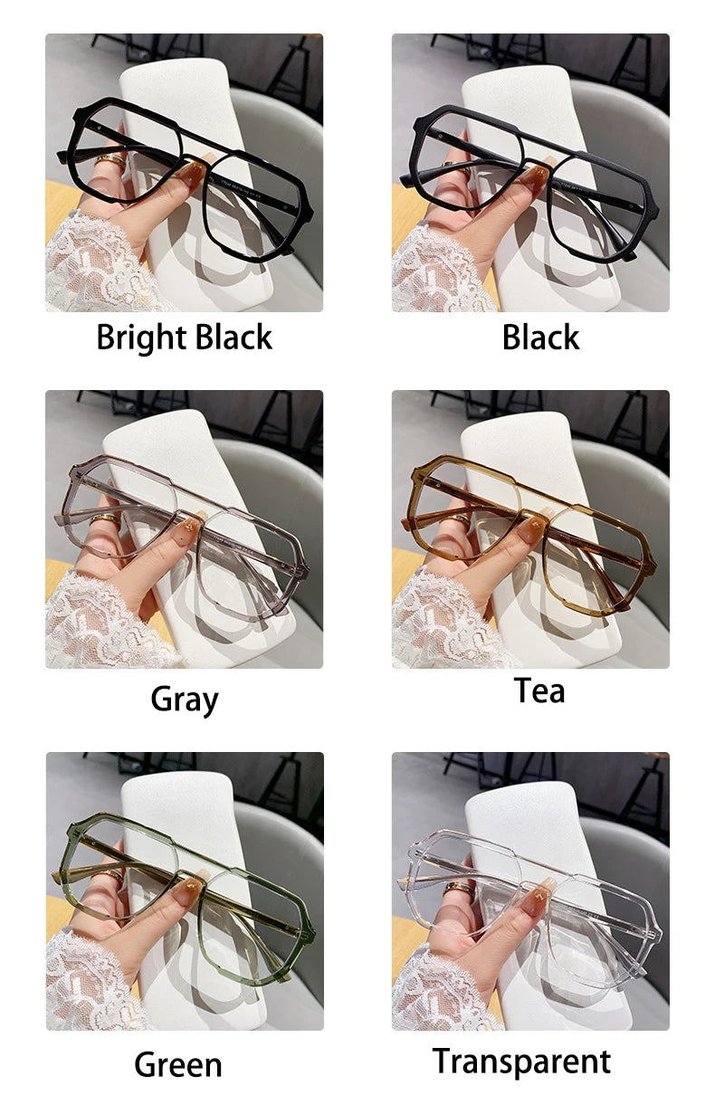 Stylish Women’s Oversized Myopia Glasses | Photochromic Eyeglasses 2026