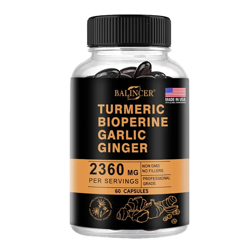 4-in-1 Turmeric Ginger Supplement for Joint & Immune Support