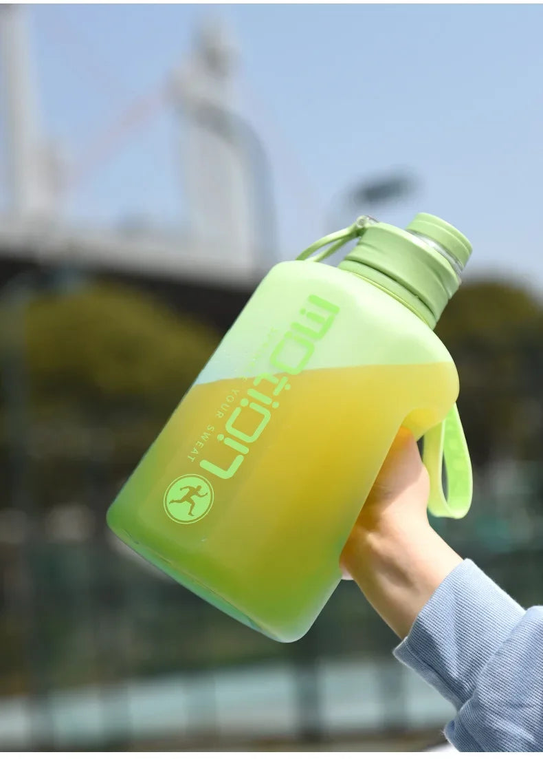 2 Liter Sports Water Bottle with Straw | Large Capacity Fitness Kettle