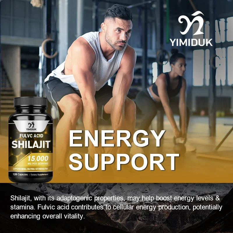 Shilajit Capsules with Fulvic Acid & Minerals for Immune Support