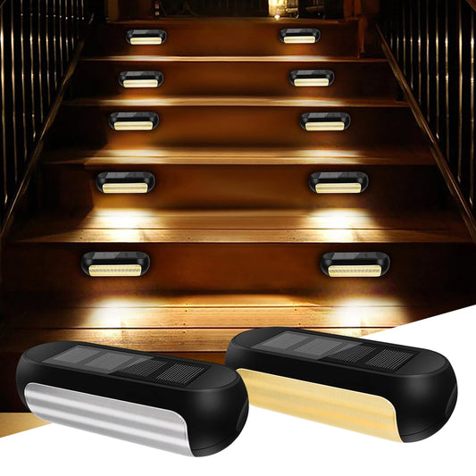 Luces solares impermeables para terraza | Luces LED para escalones de uso exterior