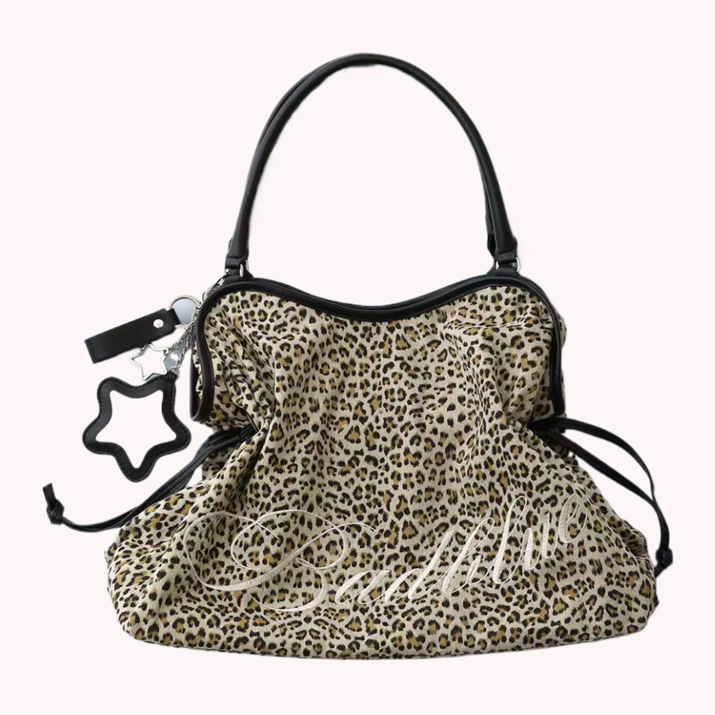 Large Capacity Leopard Print Tote Bag | Trendy Shoulder Handbag