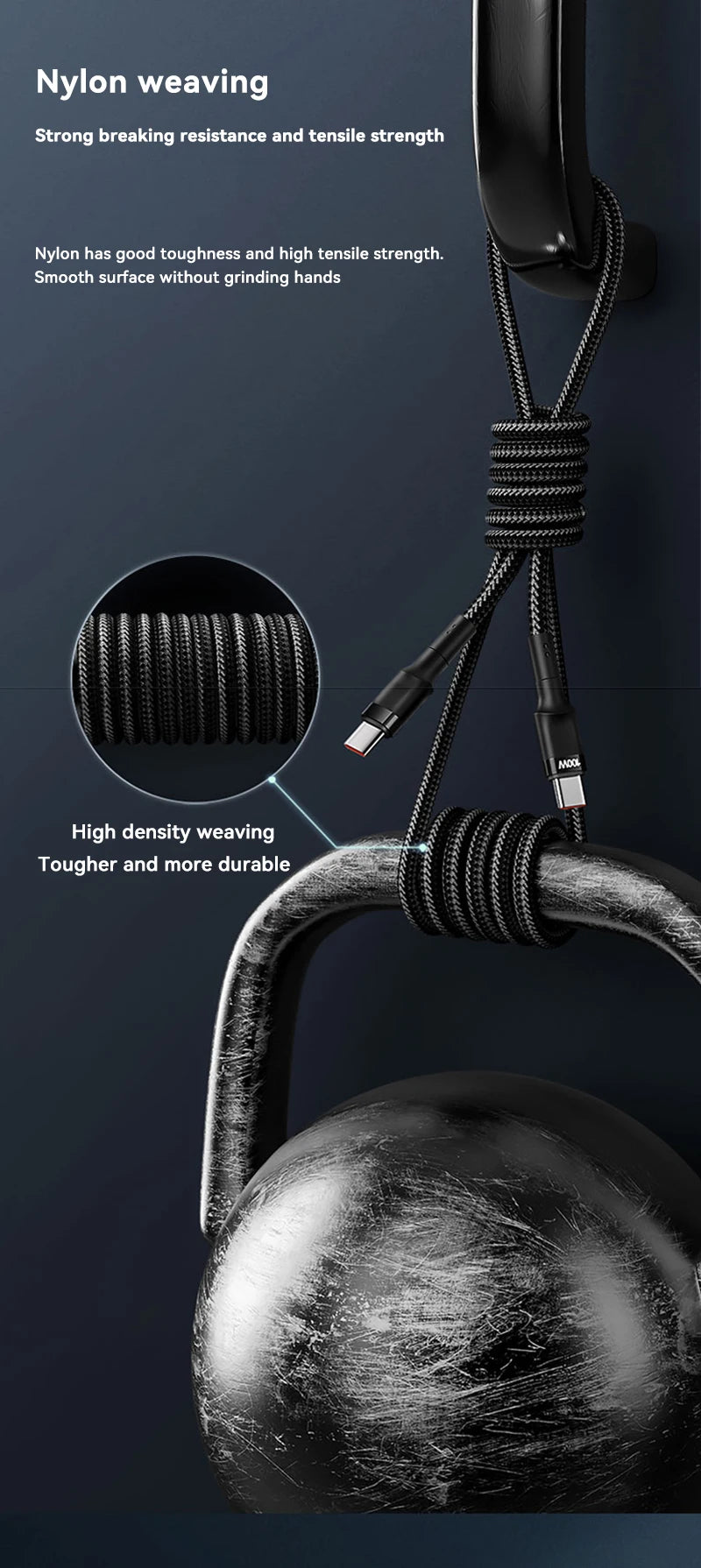 120W Fast Charging USB-C Cable | High-Speed PD Quick Charge