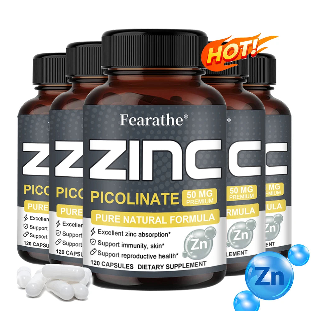 High Potency Zinc Supplement - Immune Support & Healthy Skin