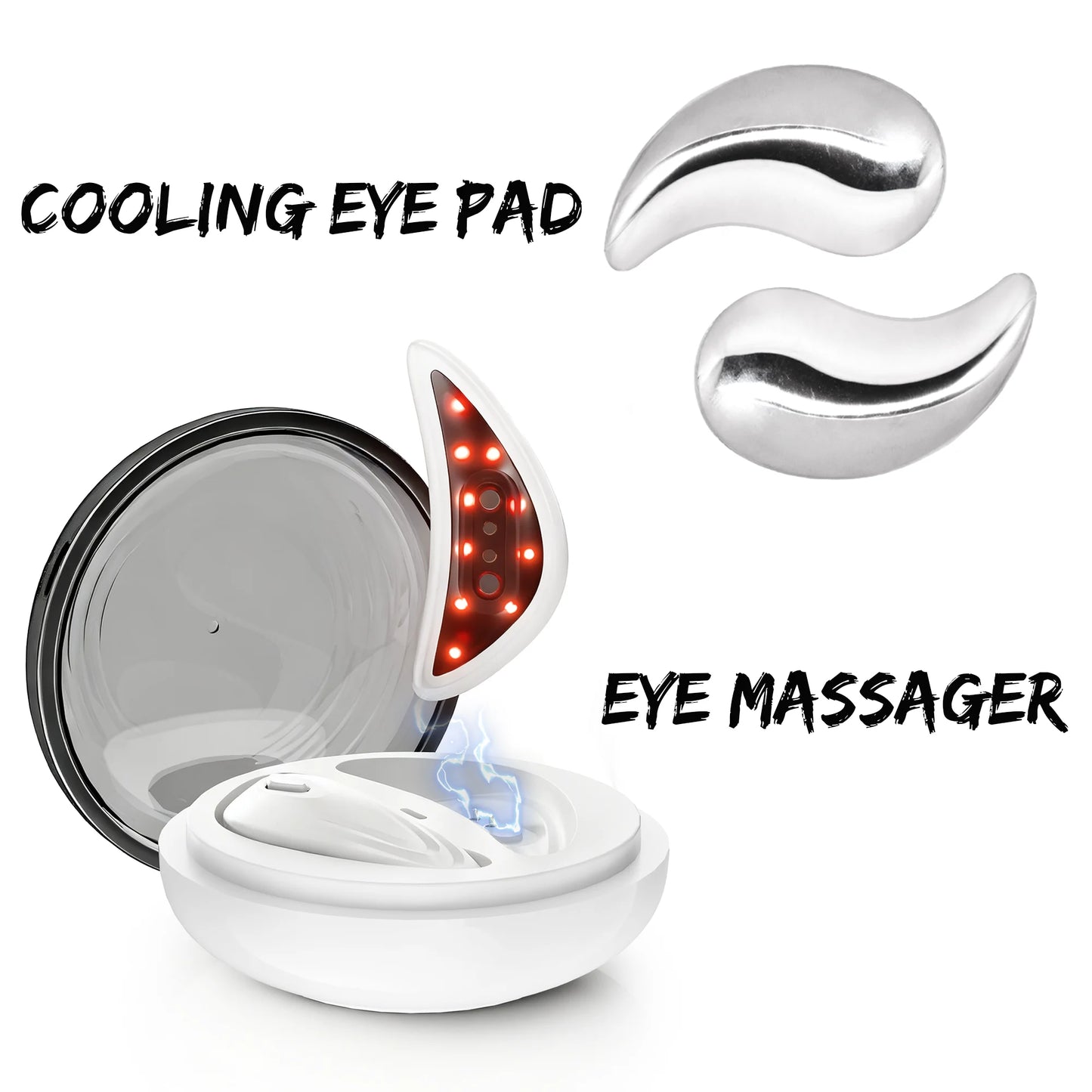 Eye Massage & Cooling Pad Set | Reduce Puffiness & Dark Circles