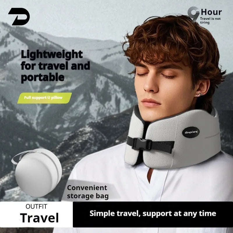 Memory Foam U-Shaped Travel Neck Pillow Soft Comfortable Airplane Car Office Sleeping Support Cushion