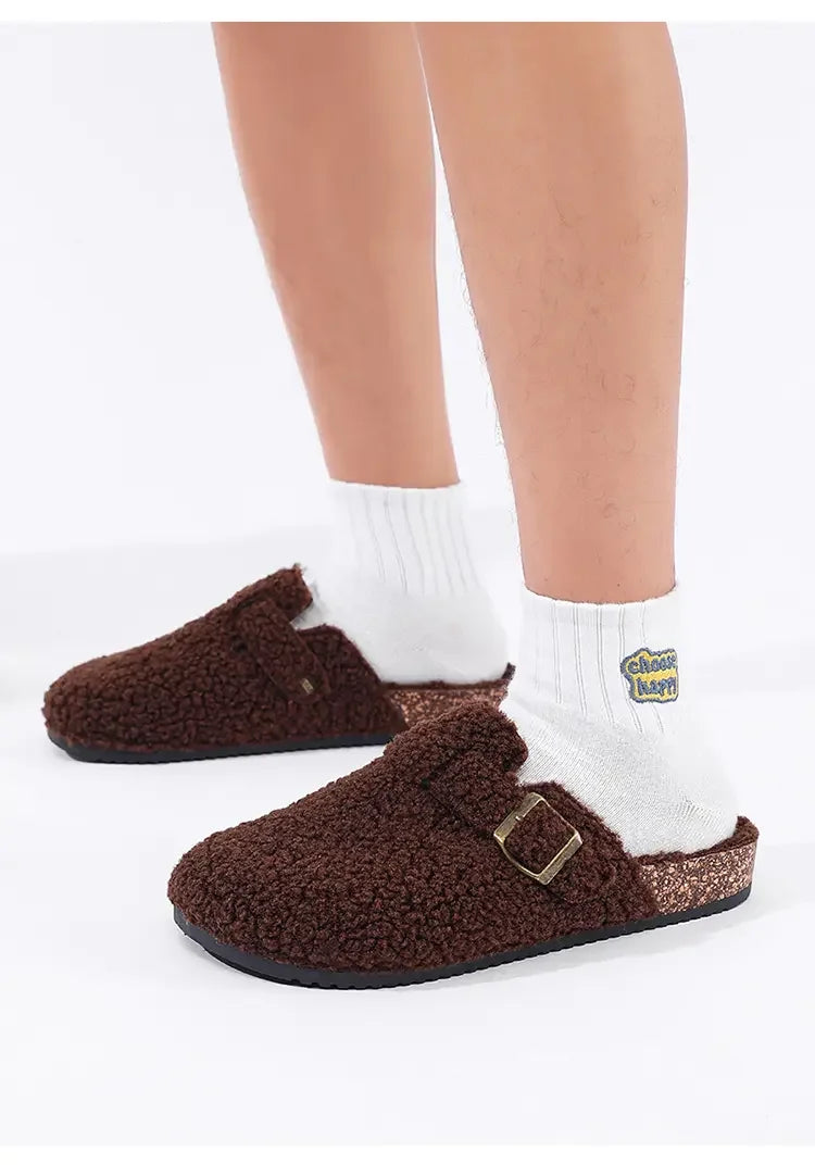 Cozy Unisex Plush Cotton Slippers | Non-Slip Winter House Shoes