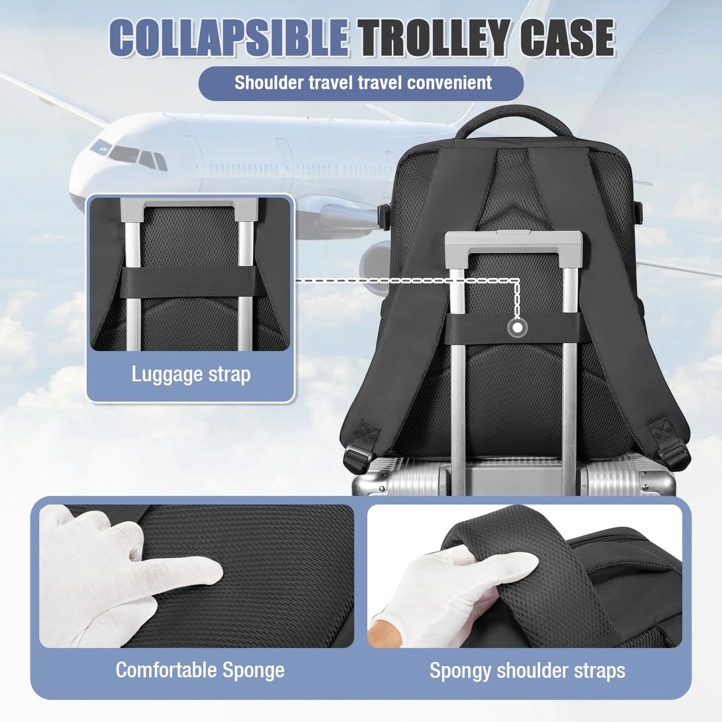 Vacuum Compression Travel Backpack | Ideal Cabin Bag for Air Travel