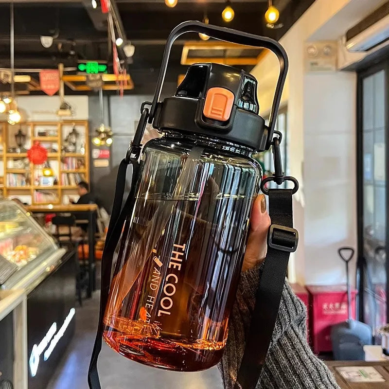 1.5/2 Liter Portable Water Bottle | BPA Free Sports Bottle with Straw