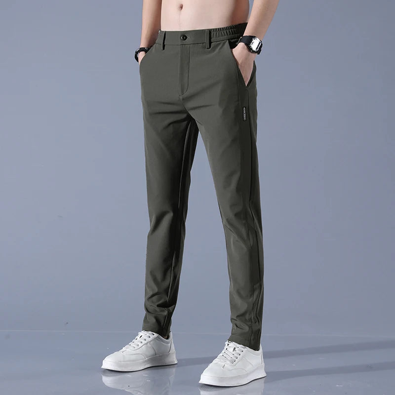 Men's Lightweight Ice Silk Golf Casual Trousers | Spring & Summer Style