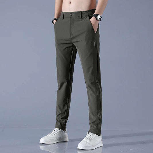 Men's Lightweight Ice Silk Golf Casual Trousers | Spring & Summer Style