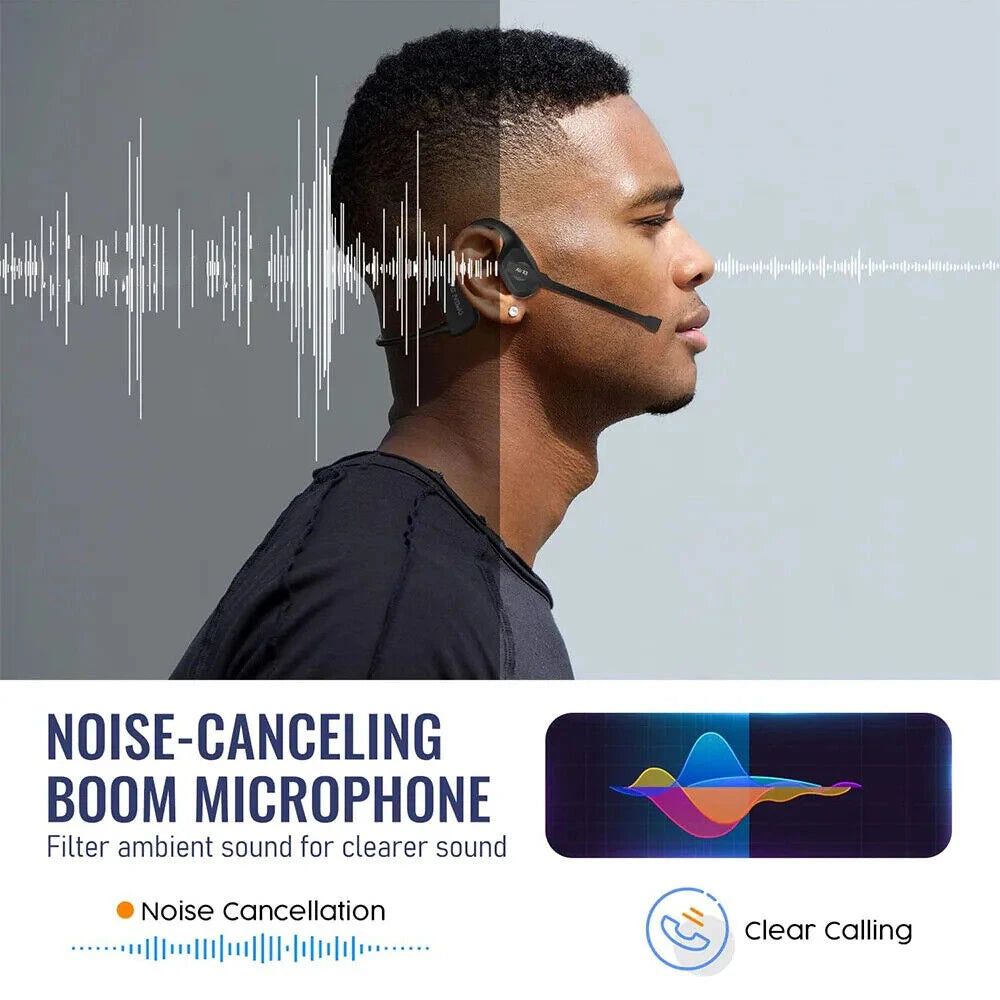 Bluetooth 5.3 Waterproof Open Ear Sports Headphones | Wireless Comfort