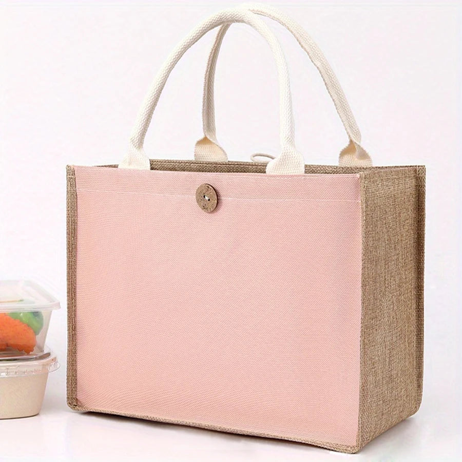 Large Capacity Linen Tote Bag | Versatile Shoulder Bag for Commuting
